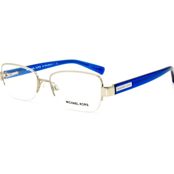 New MICHAEL KORS Half Rim Eyeglasses Women's Metal Silver MK7008 1079 53 17 135 - Picture 1 of 6